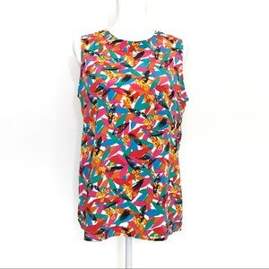 Josephine Vintage Colorful Sleeveless Blouse